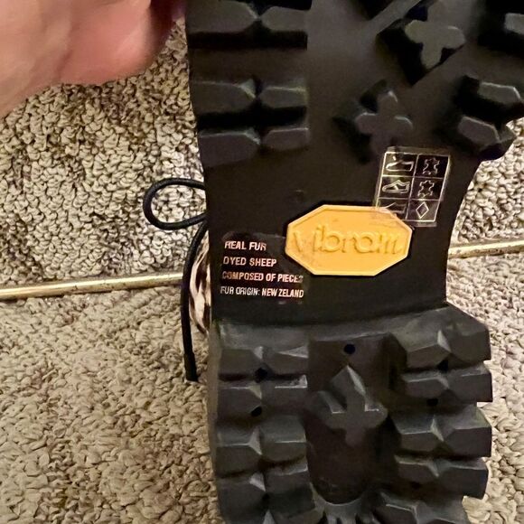 NWOB $1256 Women's Alexander Wang Lyndon Leopard Print Sheep Hair Boots 36 or 6 - Picture 8 of 10